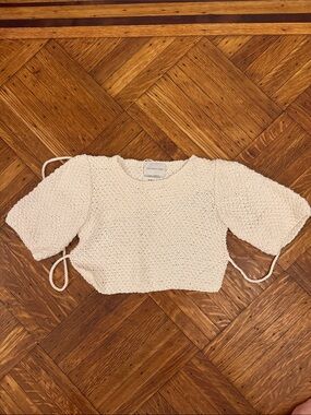 The knotty ones - cropped open back sweater - xs